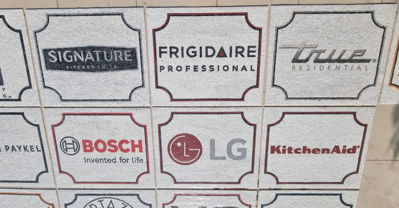 Custom Marble Mosaic Logo Tiles