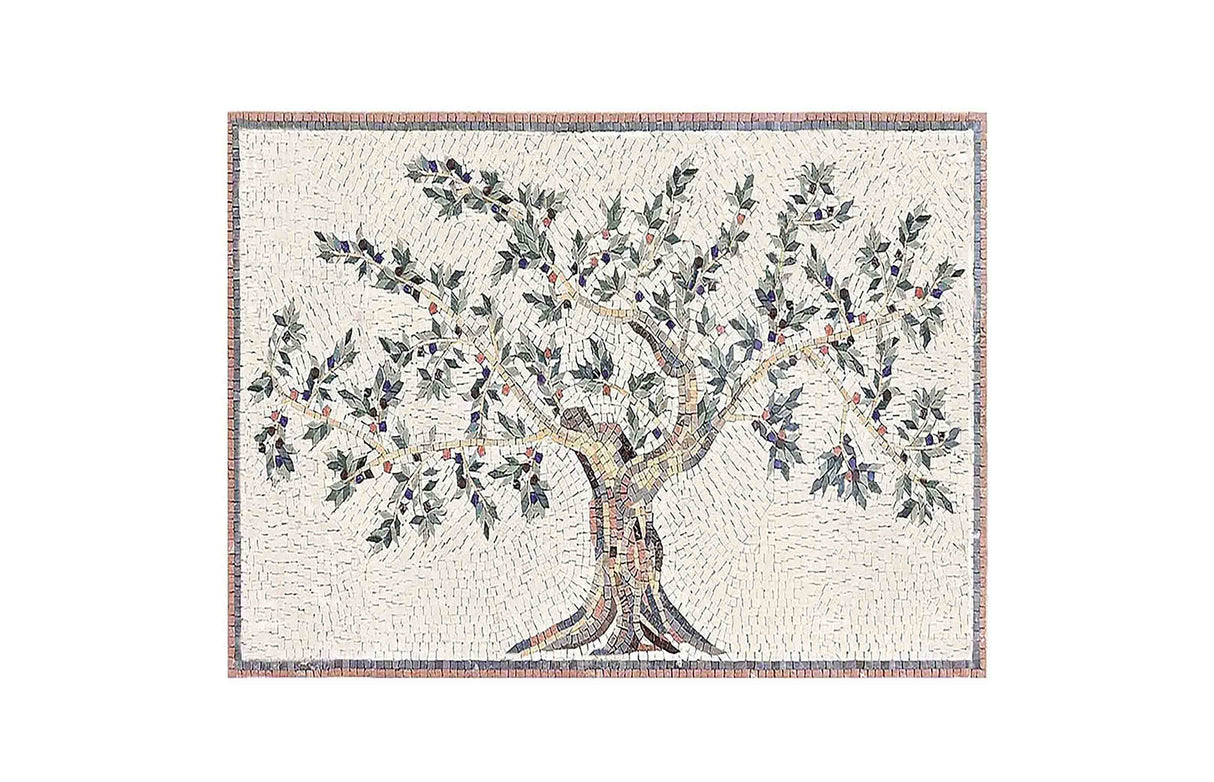 Artistic Tile with mosaiuc tesserae