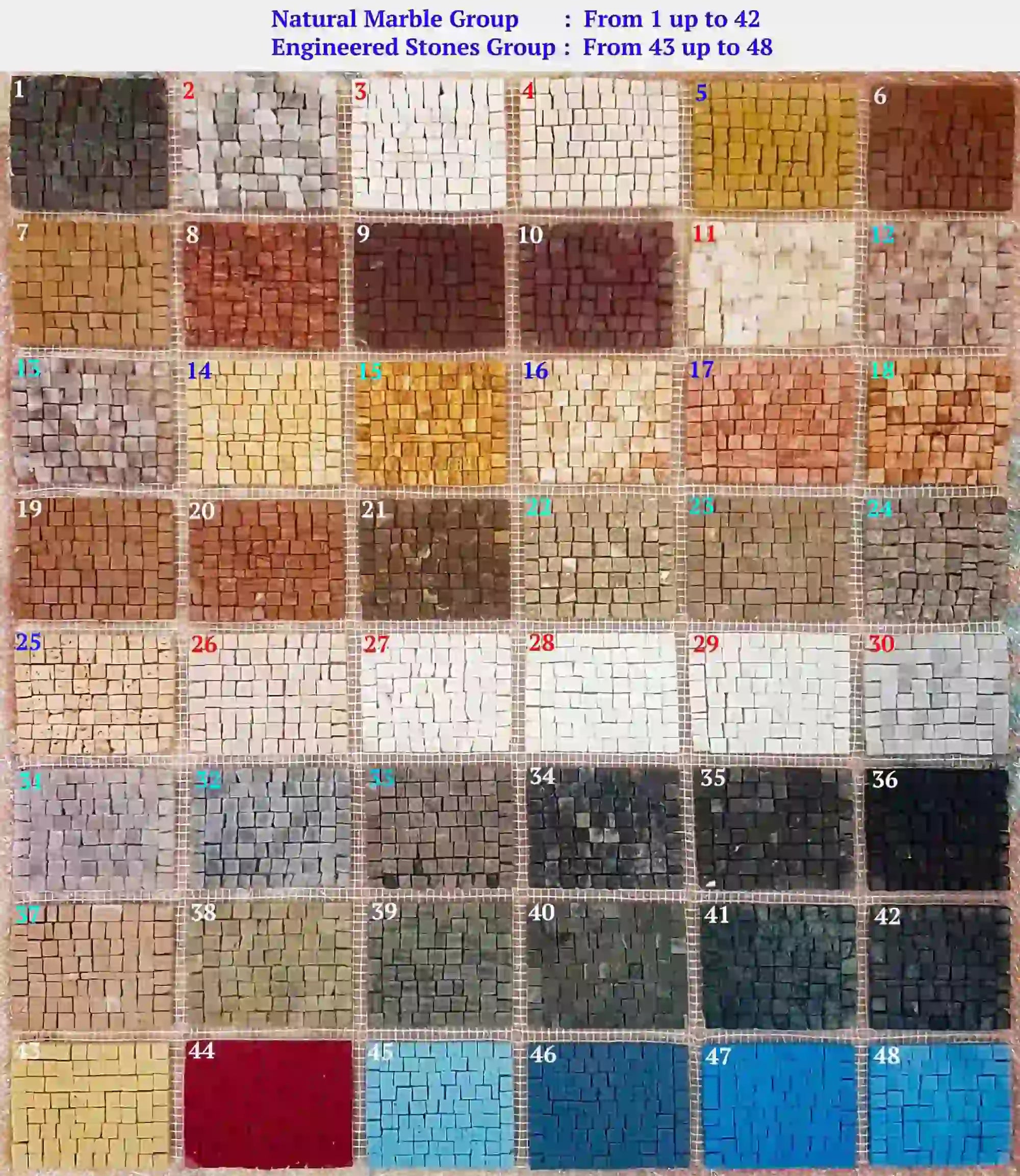 Mosaic Color Palette for Customization