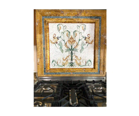 Flower KitchenB acksplash Tiles1