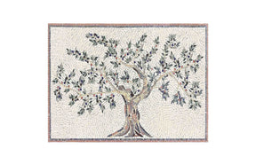Artistic Tile with mosaiuc tesserae