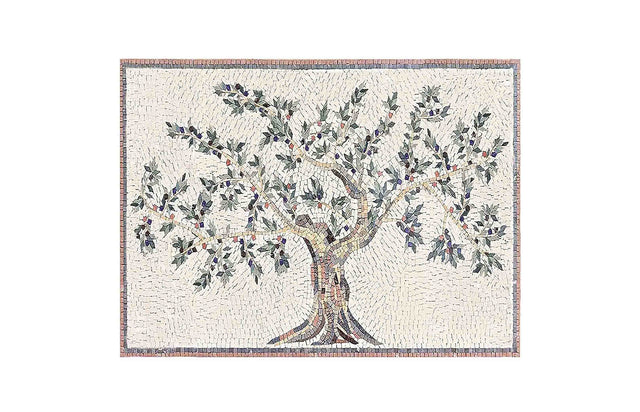 Artistic Tile with mosaiuc tesserae