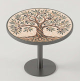 Olive tree marble mosaic table top design