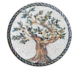 Olive Tree Mosaic Medallion