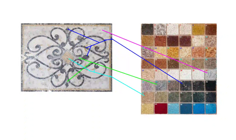 Personalize Marble Mosaic Scrolls Kitchen Wall Backsplash Tile